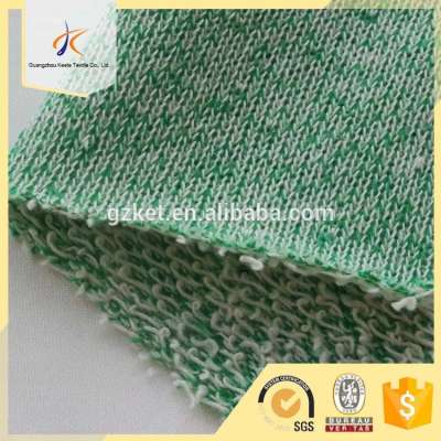 70%cotton 30%polyester yarn dyed coarse sweater fleece cloth